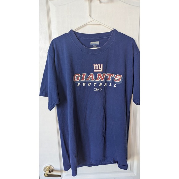 Reebok Other - Reebok New York Giants Football T-Shirt Mens Large Blue Short Sleeve Cotton NY
